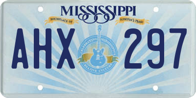 MS license plate AHX297