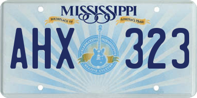 MS license plate AHX323