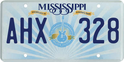 MS license plate AHX328
