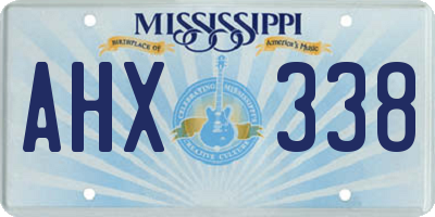 MS license plate AHX338