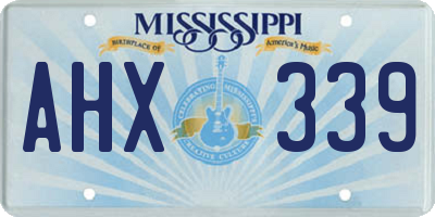 MS license plate AHX339