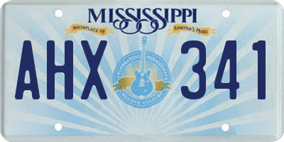 MS license plate AHX341