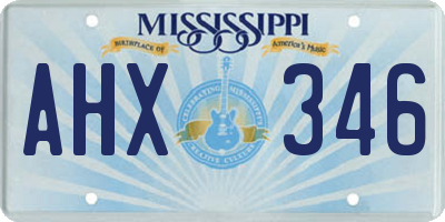 MS license plate AHX346