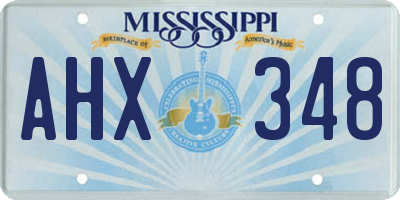 MS license plate AHX348