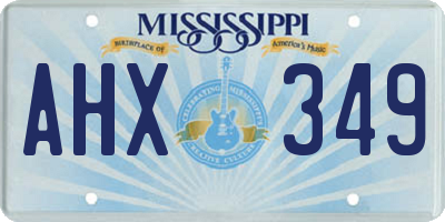 MS license plate AHX349
