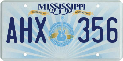 MS license plate AHX356