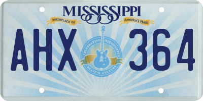 MS license plate AHX364