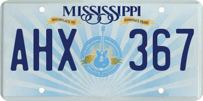 MS license plate AHX367
