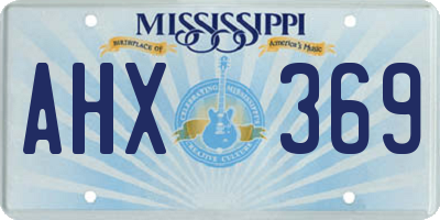 MS license plate AHX369