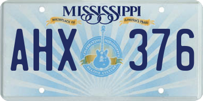 MS license plate AHX376