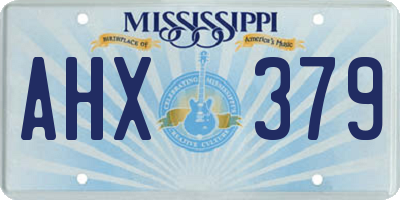 MS license plate AHX379