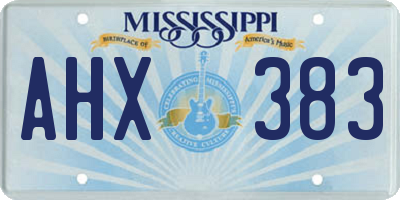 MS license plate AHX383