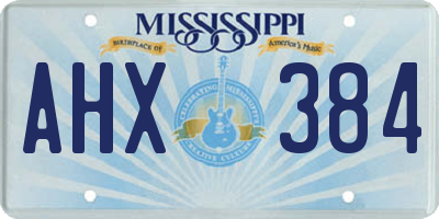 MS license plate AHX384