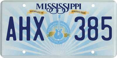 MS license plate AHX385