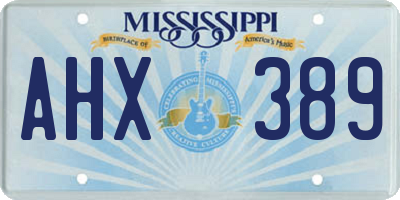 MS license plate AHX389