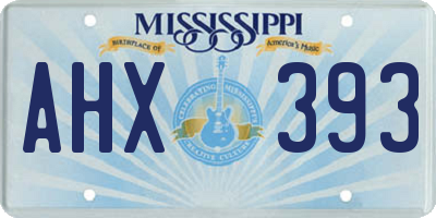 MS license plate AHX393