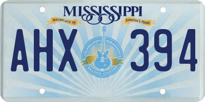 MS license plate AHX394