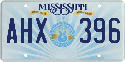 MS license plate AHX396