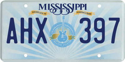 MS license plate AHX397