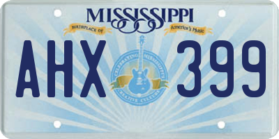 MS license plate AHX399
