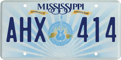 MS license plate AHX414