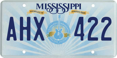 MS license plate AHX422