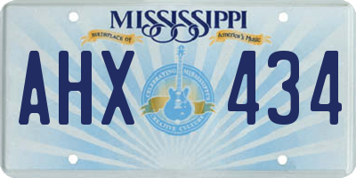 MS license plate AHX434