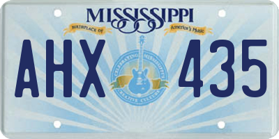 MS license plate AHX435