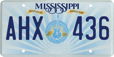 MS license plate AHX436
