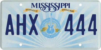 MS license plate AHX444
