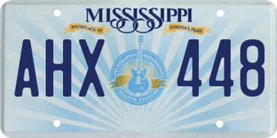 MS license plate AHX448