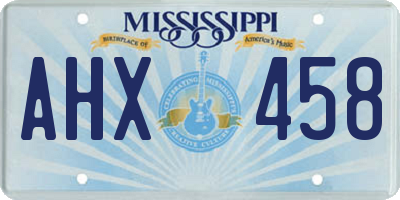 MS license plate AHX458