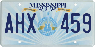 MS license plate AHX459