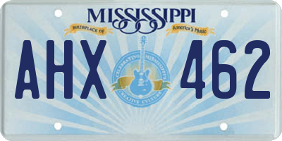 MS license plate AHX462