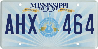 MS license plate AHX464