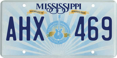MS license plate AHX469