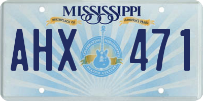 MS license plate AHX471