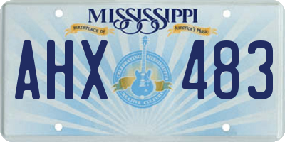MS license plate AHX483
