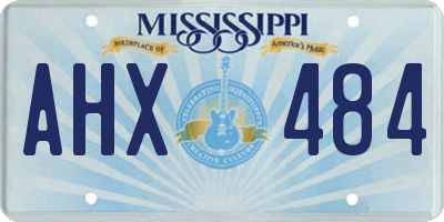 MS license plate AHX484