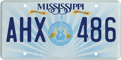 MS license plate AHX486