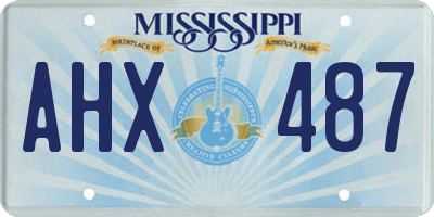 MS license plate AHX487