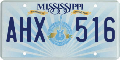 MS license plate AHX516