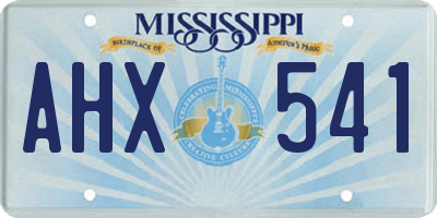 MS license plate AHX541