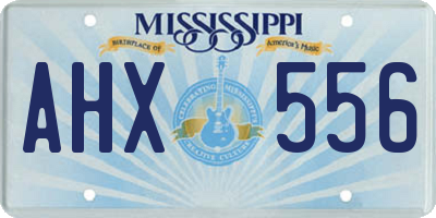 MS license plate AHX556