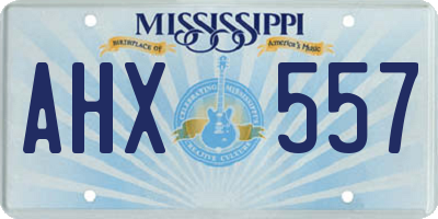 MS license plate AHX557