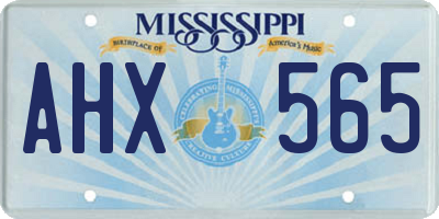 MS license plate AHX565