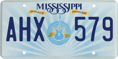MS license plate AHX579