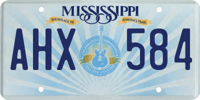 MS license plate AHX584