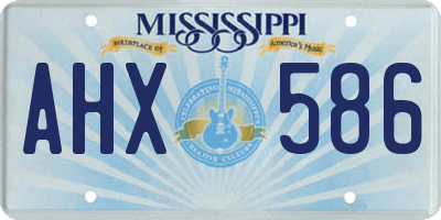 MS license plate AHX586