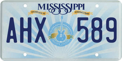 MS license plate AHX589